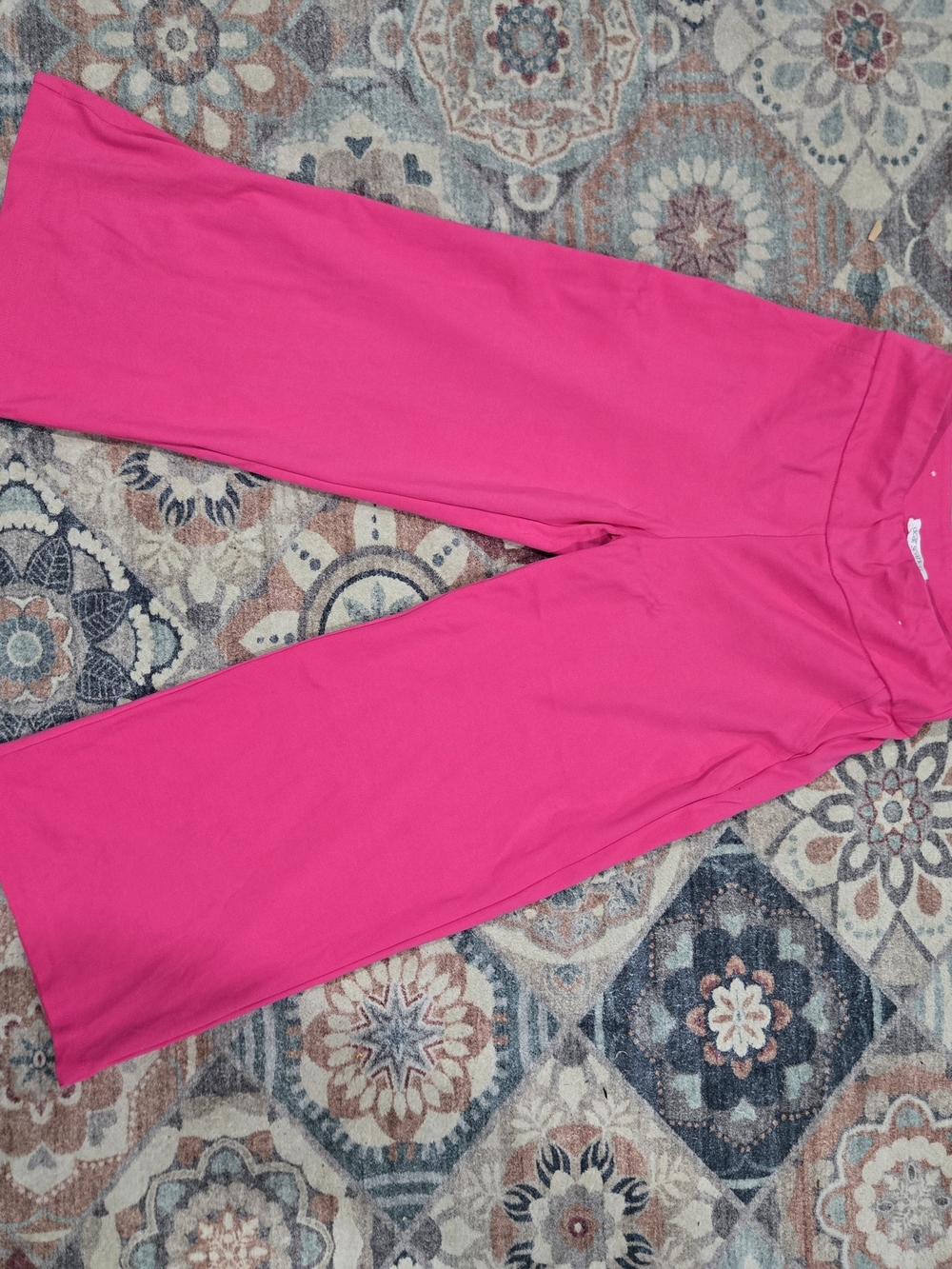 Dear Scarlett Hot Pink Wide Leg Cropped Retro Resort Elevated Corporate Trousers - Picture 5 of 8